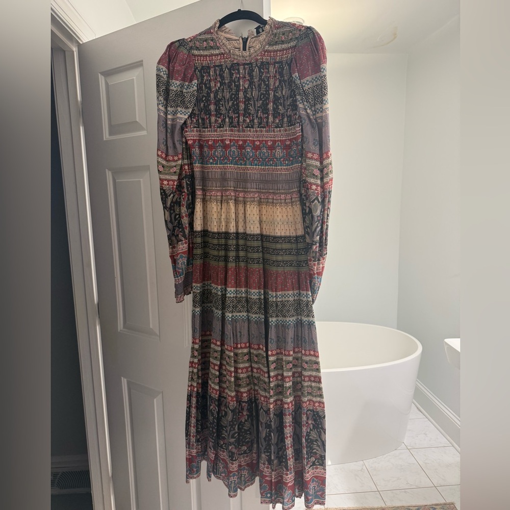 Sea New York Multicolor Patterned Long Sleeve Dress